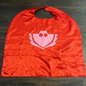 PJ Masks Owlette Superhero Costume Cape Red with Pink Emblem